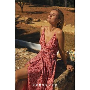 Anthropologie x Hutch Flutter Wrap Midi Dress Size SP